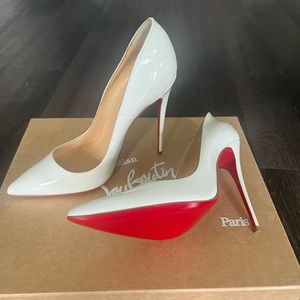 Christian Louboutin SO KATE 120 Patent Bianco